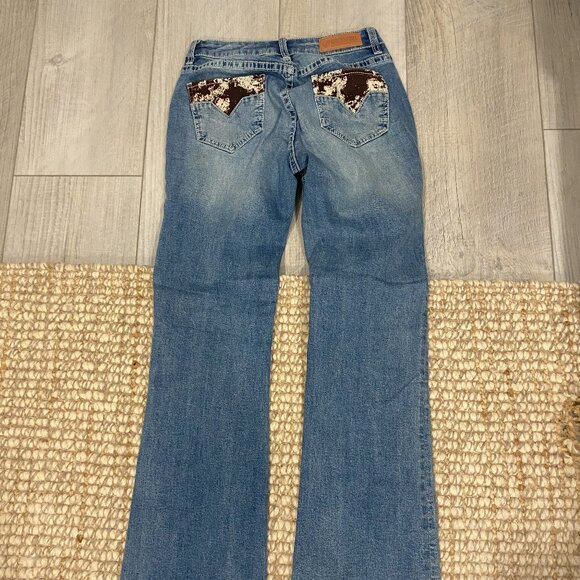 Rock and Roll Mid Rise Riding jeans with pocket detail - Picture 3 of 4